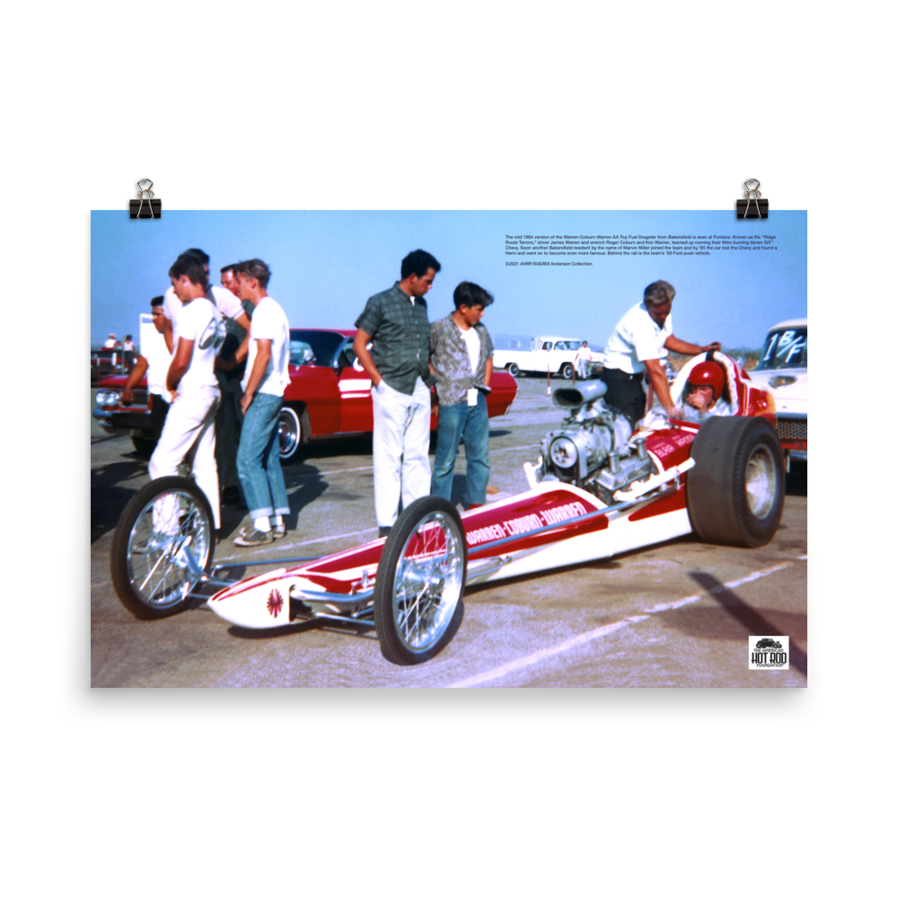 Historic Print #54: Warren-Coburn-Warran Top Fuel Dragster in Fontana (1964)